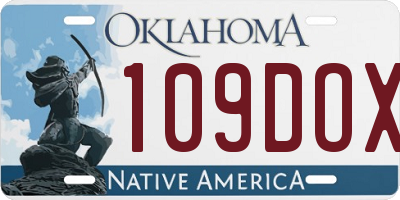 OK license plate 109DOX