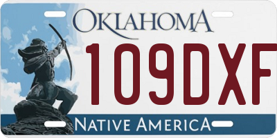 OK license plate 109DXF