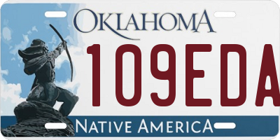 OK license plate 109EDA