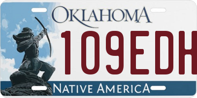 OK license plate 109EDH