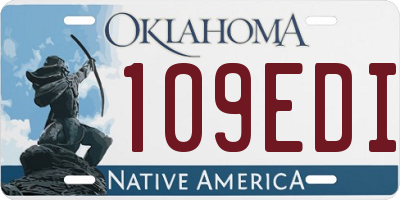 OK license plate 109EDI