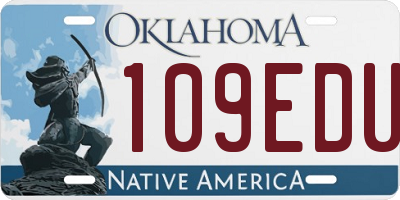 OK license plate 109EDU