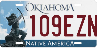 OK license plate 109EZN
