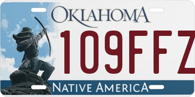 OK license plate 109FFZ