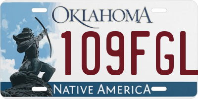 OK license plate 109FGL
