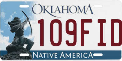 OK license plate 109FID