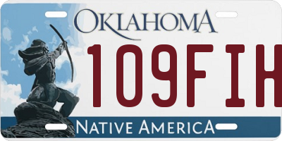 OK license plate 109FIH