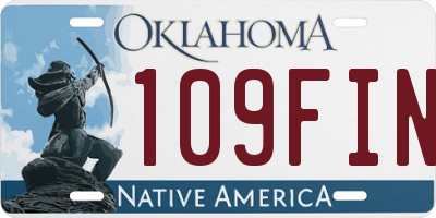 OK license plate 109FIN