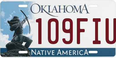 OK license plate 109FIU