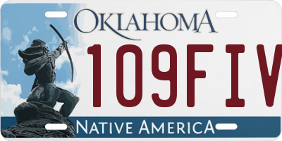 OK license plate 109FIV