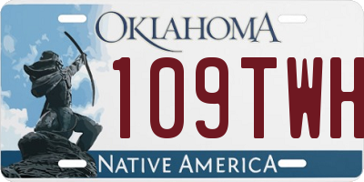 OK license plate 109TWH