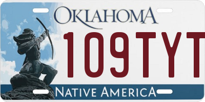 OK license plate 109TYT
