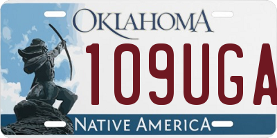 OK license plate 109UGA