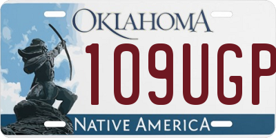 OK license plate 109UGP