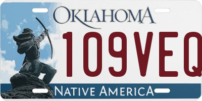 OK license plate 109VEQ