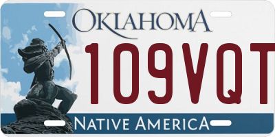 OK license plate 109VQT