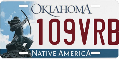 OK license plate 109VRB