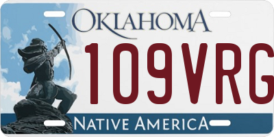 OK license plate 109VRG