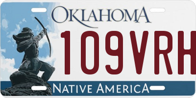 OK license plate 109VRH