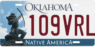 OK license plate 109VRL