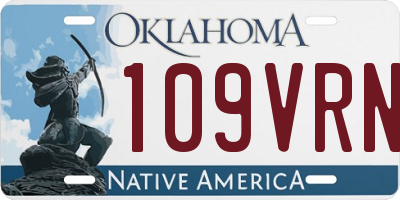OK license plate 109VRN