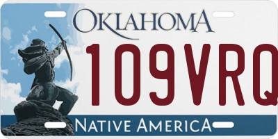 OK license plate 109VRQ