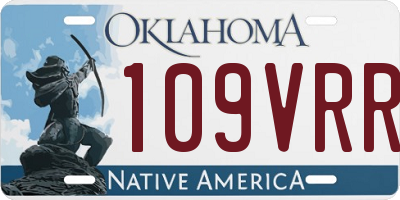 OK license plate 109VRR