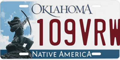OK license plate 109VRW