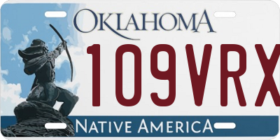 OK license plate 109VRX
