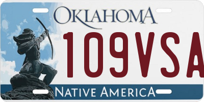 OK license plate 109VSA
