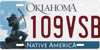 OK license plate 109VSB