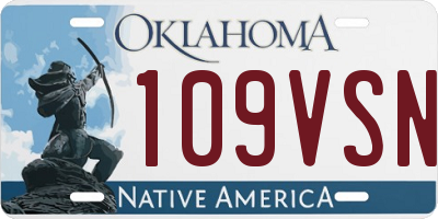 OK license plate 109VSN