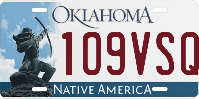OK license plate 109VSQ