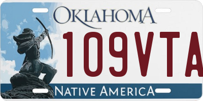 OK license plate 109VTA