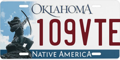 OK license plate 109VTE