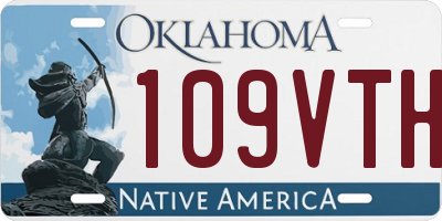OK license plate 109VTH