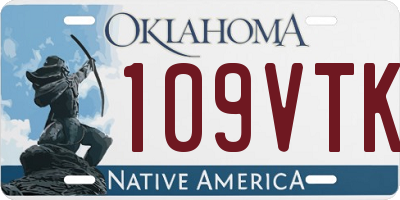 OK license plate 109VTK
