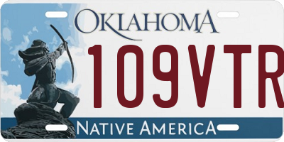 OK license plate 109VTR