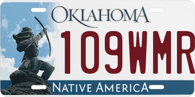 OK license plate 109WMR