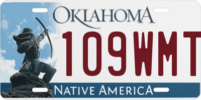 OK license plate 109WMT