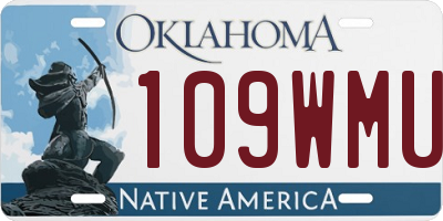 OK license plate 109WMU