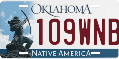OK license plate 109WNB