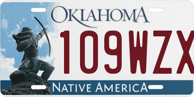OK license plate 109WZX