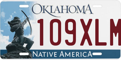 OK license plate 109XLM