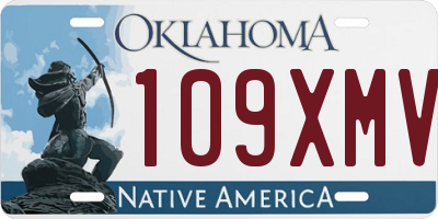 OK license plate 109XMV