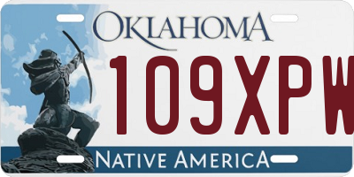 OK license plate 109XPW