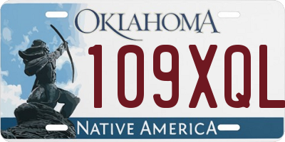 OK license plate 109XQL