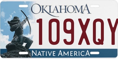 OK license plate 109XQY