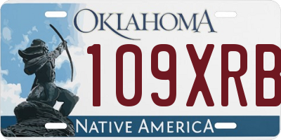 OK license plate 109XRB