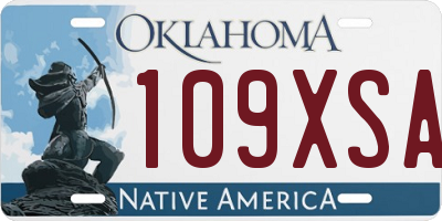 OK license plate 109XSA